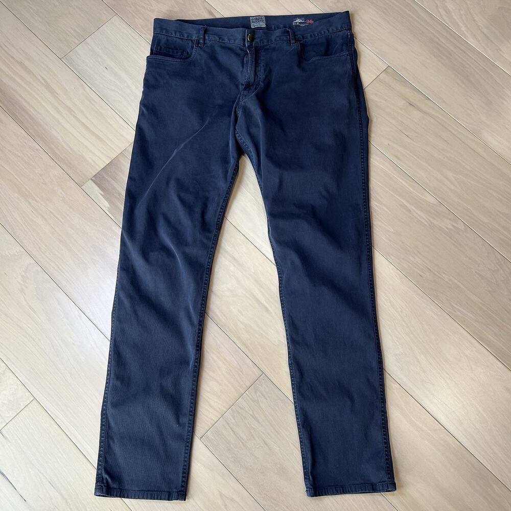 Faherty Comfort Twill 5 Pocket Stretch Pants In Blue Men's 36x33